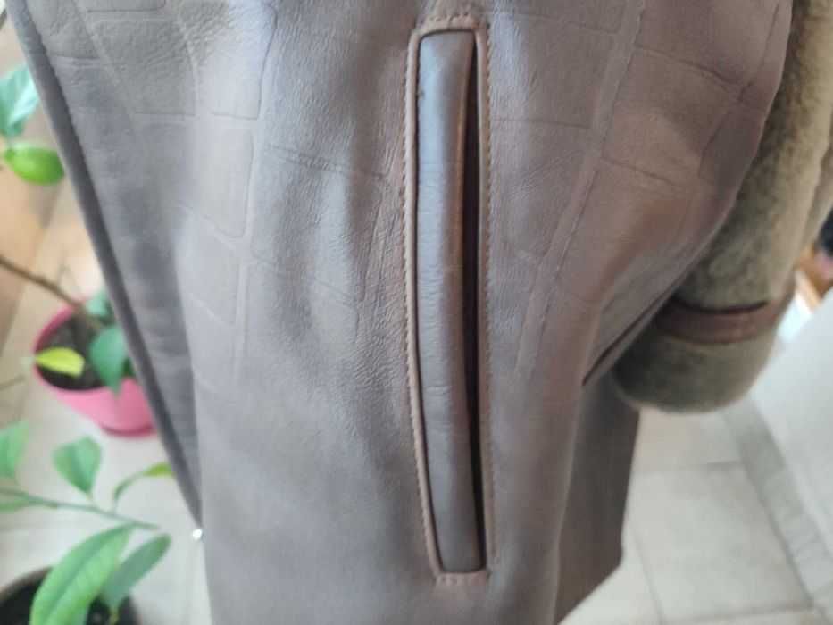 Мъжко ново кожено палто. "М" размер.