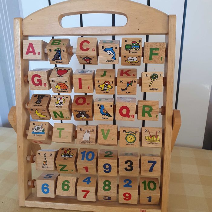 дървена  английска азбука игра