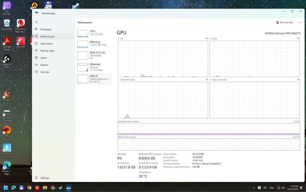 PC Gaming RTX 4060 Ti | i5-10400 | 48GB RAM | Win 11 Pro