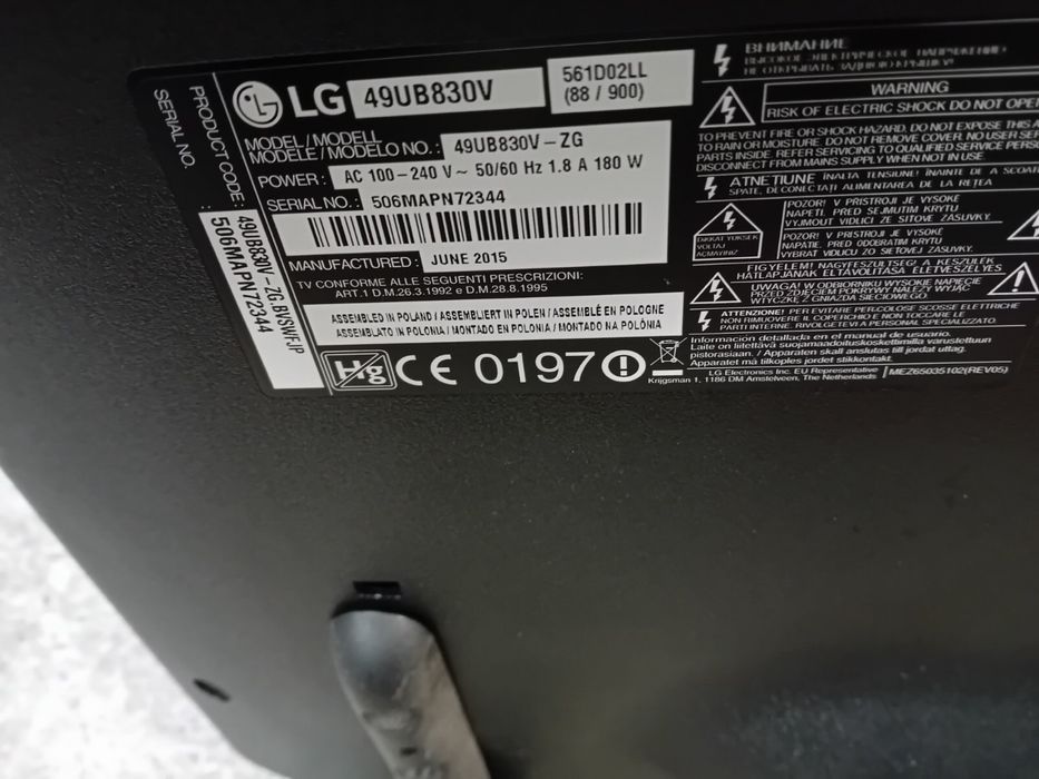 Телевизор LG Smart 49 инча 4К