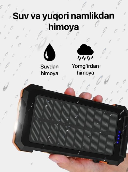 Powerbank солнечная панель chiroq лампа внешний аккумулятор chegirma