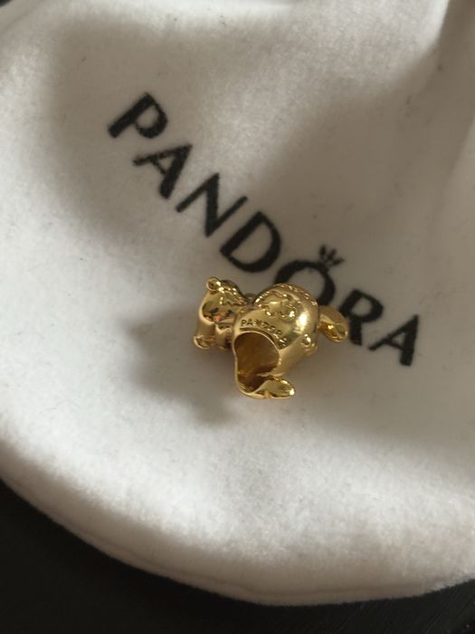 Pandora Gold Stitch Red Heart Charm