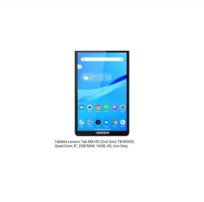 Tableta Lenovo Tab M8 HD , Quad-Core, 8", 2GB RAM, 16GB, SIM+SD card