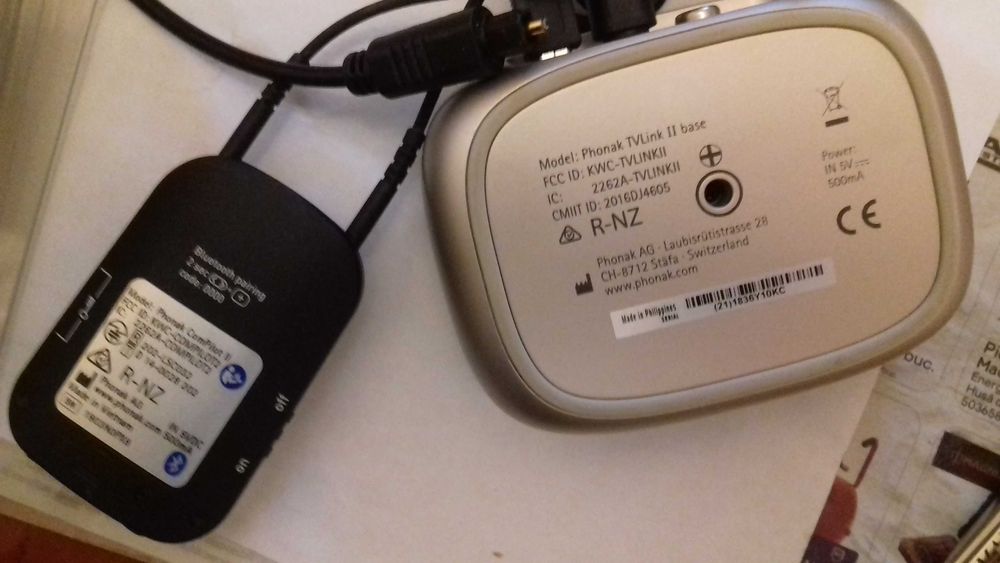 Phonak ComPilot 2 TV Link 2 / baza + ComPilot 2 risaiver Bluetooth ...