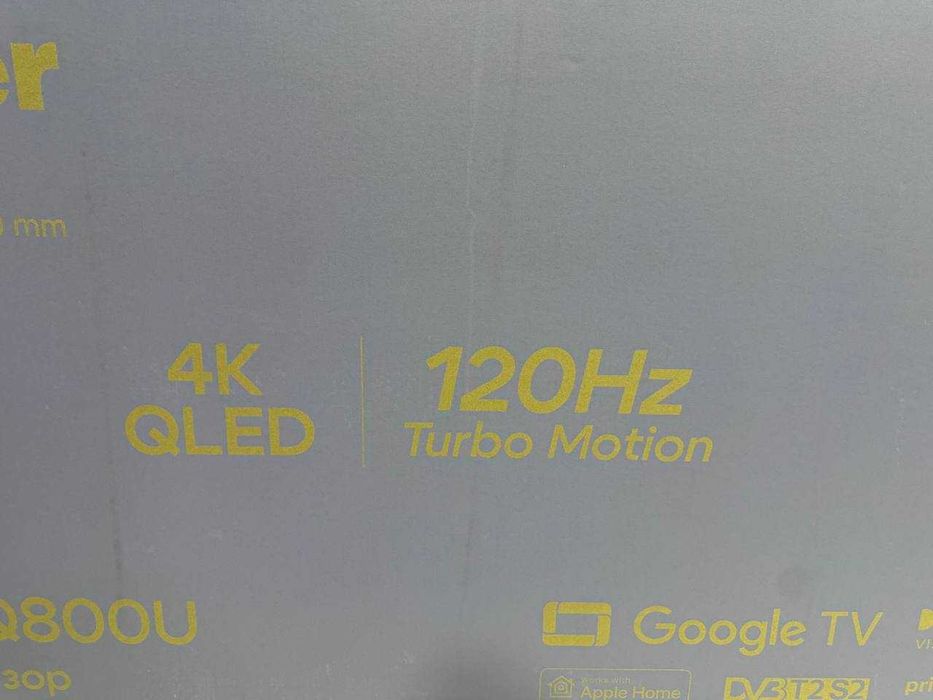 Телевизор ZIFFLER 85 4K QLED 120Hz GoogleTV  голосовое управления есть