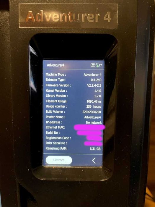 Imprimanta 3D FlashForge Adventurer 4 in conditie excelenta - 50% reducere - ultima sansa, retrag din vanzare pe 1 Mai