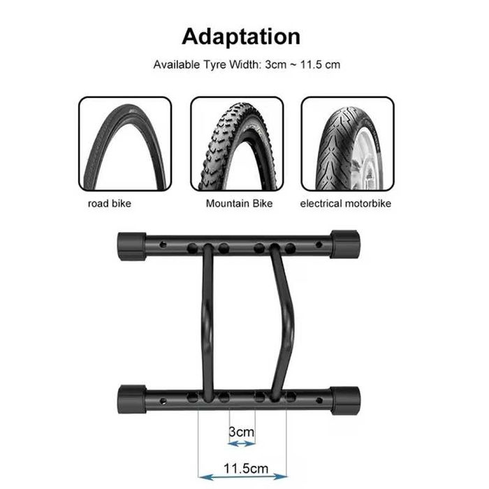 Регулируема паркинг стойка за велосипед MARTAR, Универсална, Стоманена