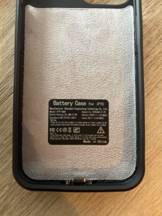 Carcasa iPhone 15 cu baterie externa 7000mAh