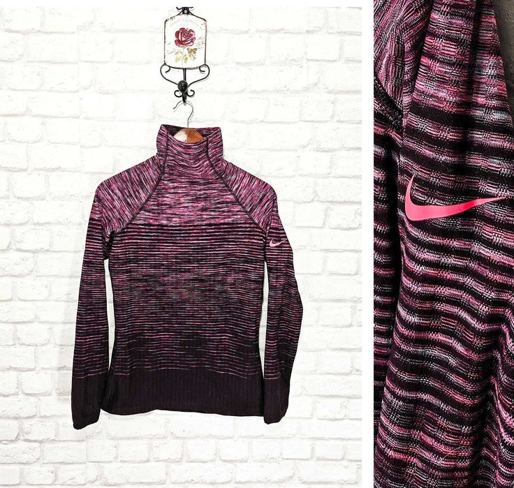 Nike Оригинална дамска фланелка за фитнес / бягане размер М