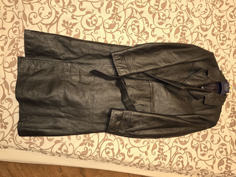 Плащ кожаный мужской