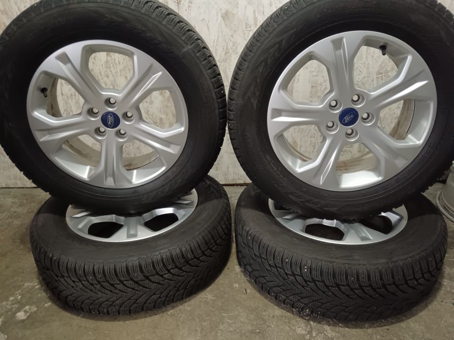 Set 4 jante aliaj prindere 5x108 et 50 cu anvelope iarna 225/65/17 originale Ford  Volvo jaguar land rover