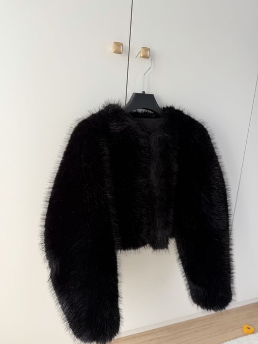 Палто с косъм MANGO