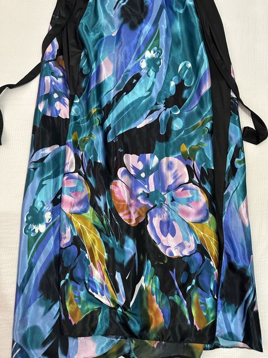 Женское яркое летнее платье с цветочным принтом, размер L