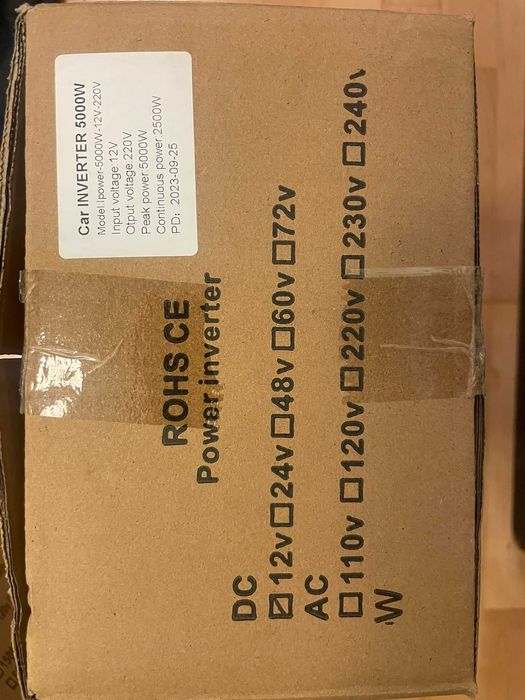 Invertoare auto 12V → 220V | 3000W / 4000W / 5000W | Noi