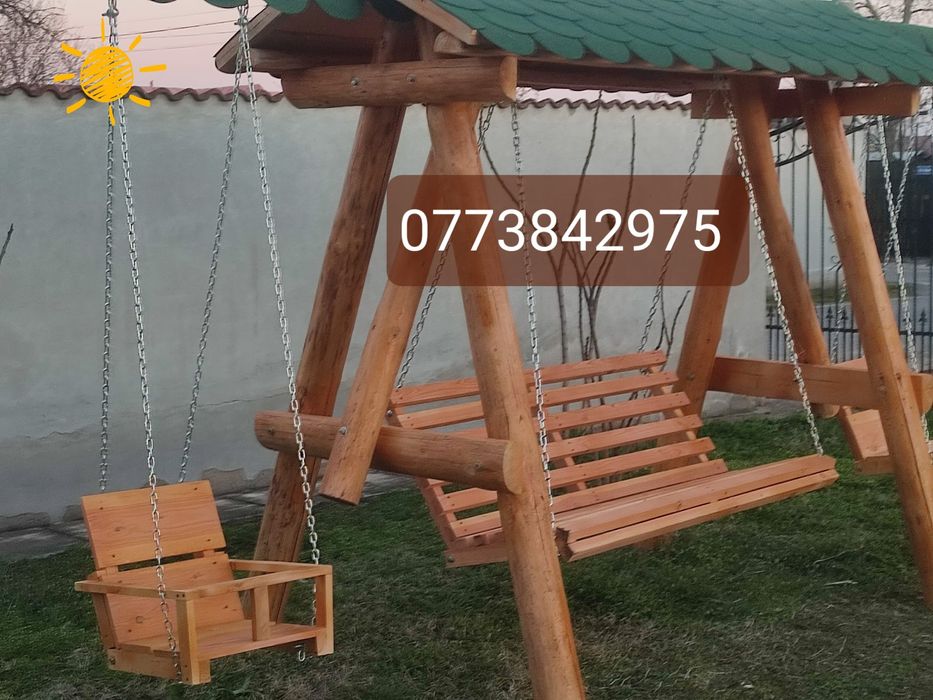 Leagan de grădină lemn masiv