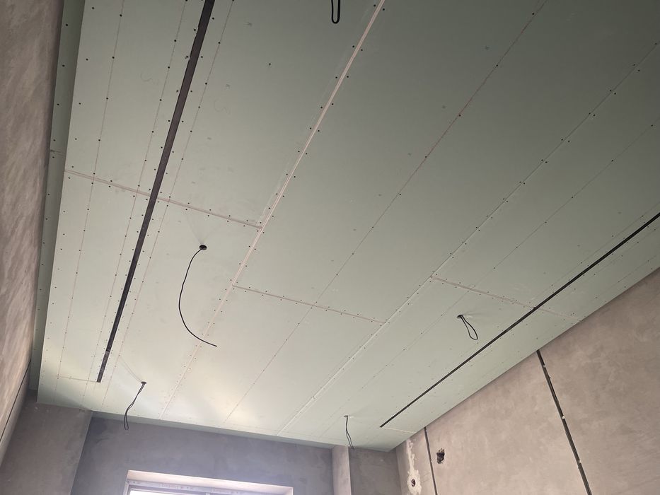 Гипсокартон монтаж и скритий рельс монтаж