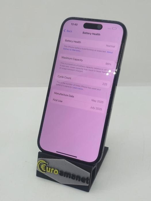 Telefon mobil Apple iPhone 16, 128GB, 5G, Black, 99% Baterie -A-