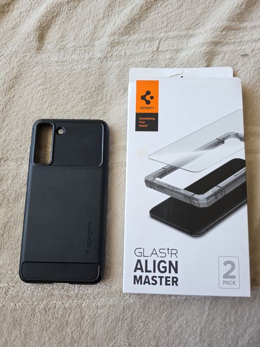 Pachet husa Spigen + folie sticla Spigen pt Samsung S21 FE