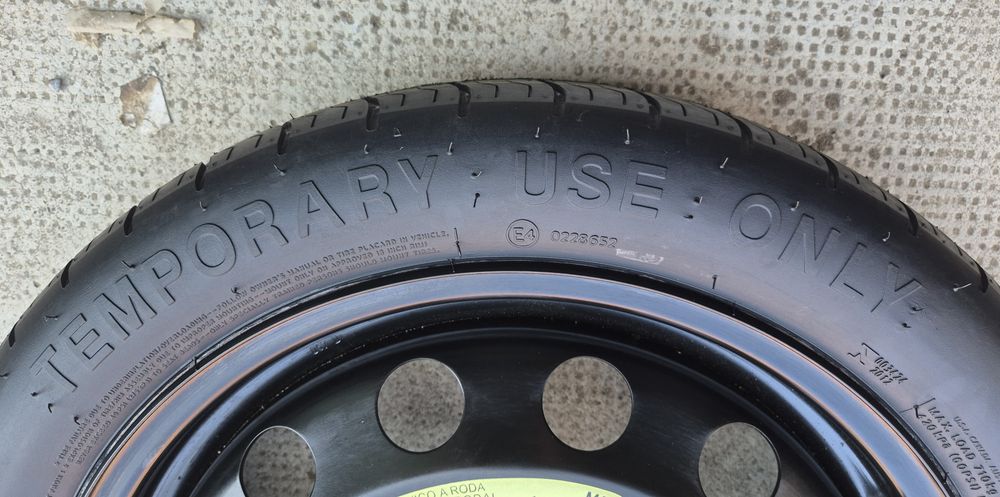 O rezervă slim VW P 125/70 R16 seria 3.5Jx16 ET25,5 - 5x112