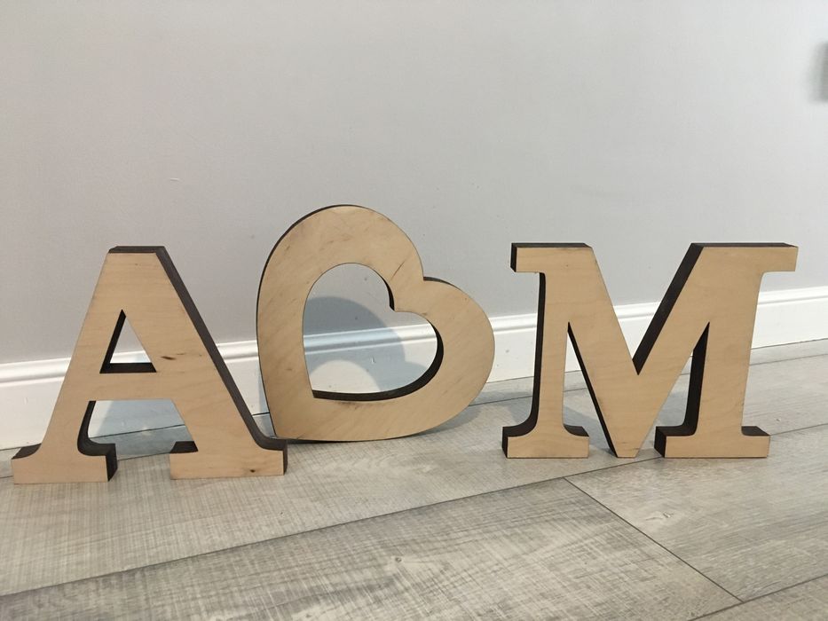 Деревянные буквы декор