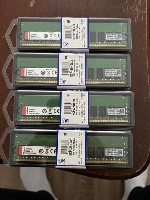 Placute RAM 4x8GB 2666mhz Kingston Sigilati