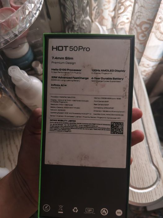 Infinix hot 50 pro idealni mochniy tel