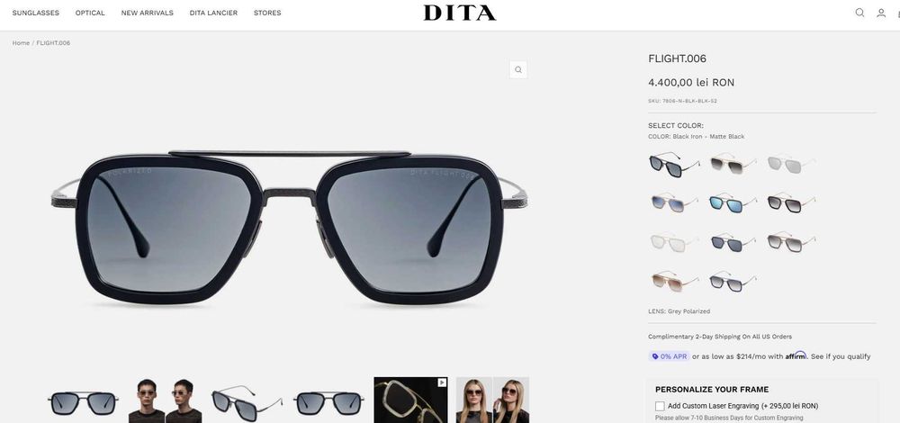 Dita Flight 006 Gunmetal