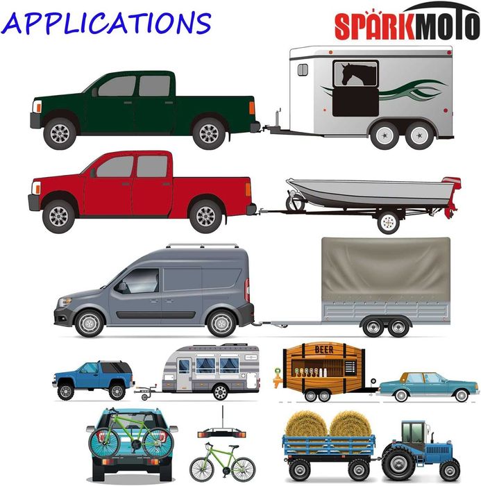 Букса за ремарке пластмасова 7 пина 12V комплект