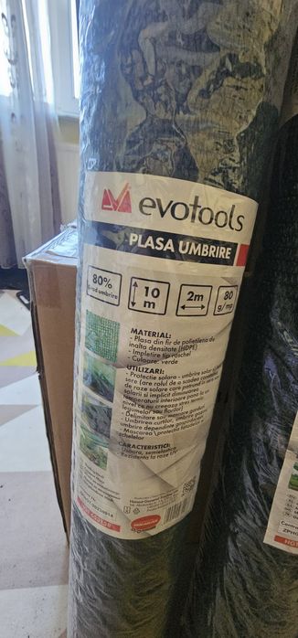 Plasă umbrire 2x10m  , 80% umbrire ( 4produse)