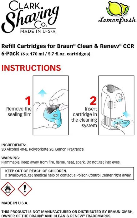 Картриджи Braun Clean & Renew made in USA