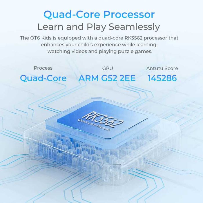 Oukitel OT6 Kids 4GB+12GB RAM 64GB ROM, 10.1 инчов, WiFi Детски таблет