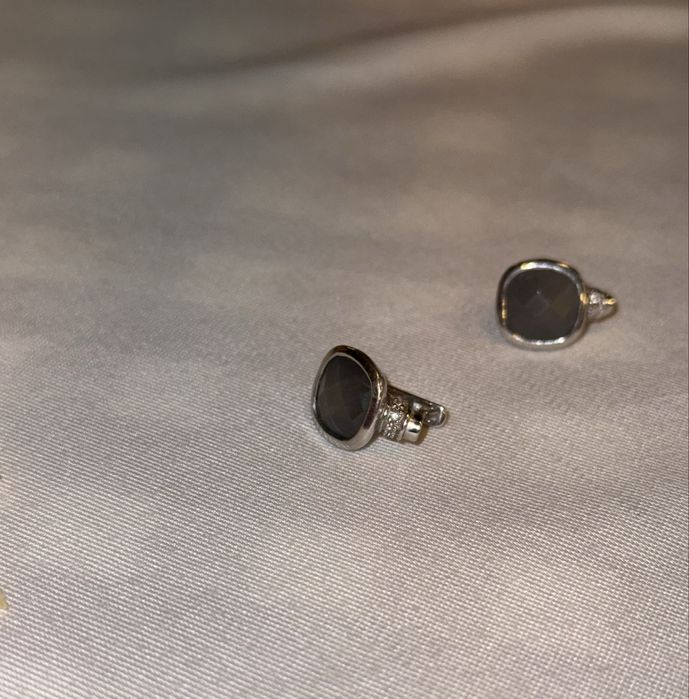 Серьги с кварцем необычного цвета