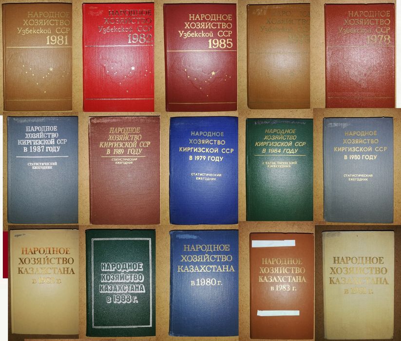 Книги "Народное хозяйство Узбекистана, Казахстана, Киргизии".