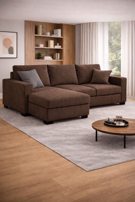 Ъглов диван с лежанка – нов модел | Производител