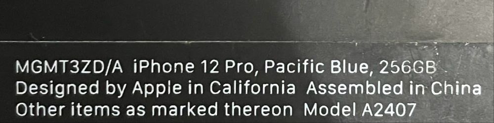 iPhone 12Pro Blue 256Gb