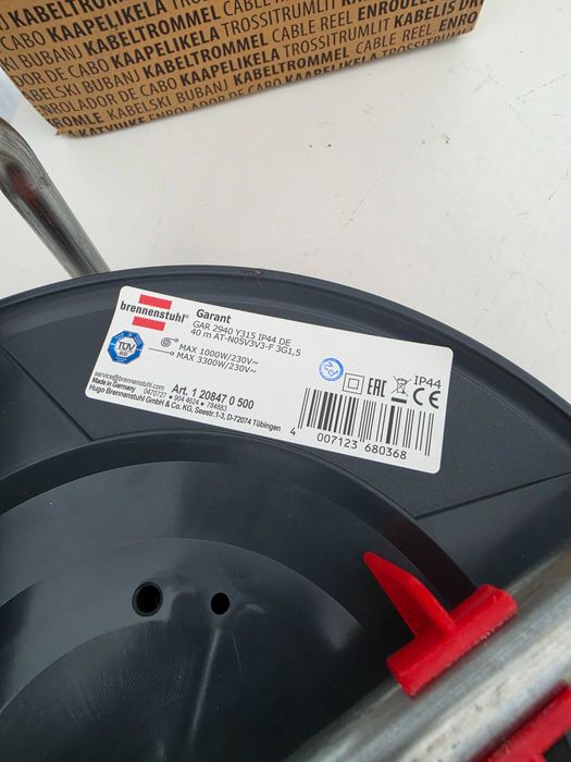 Rola de cablu Brennenstuhl Garant V2 IP44 40M Made in Germania