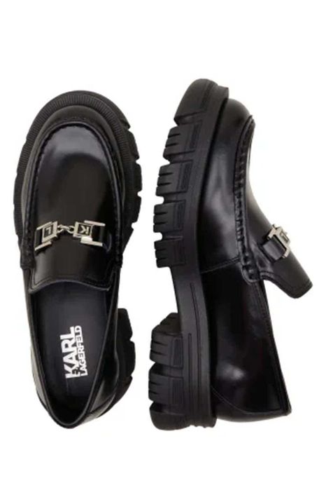 KARL LAGERFELD № 39 – Дамски обувки ест. кожа с масивен ток нови кутия