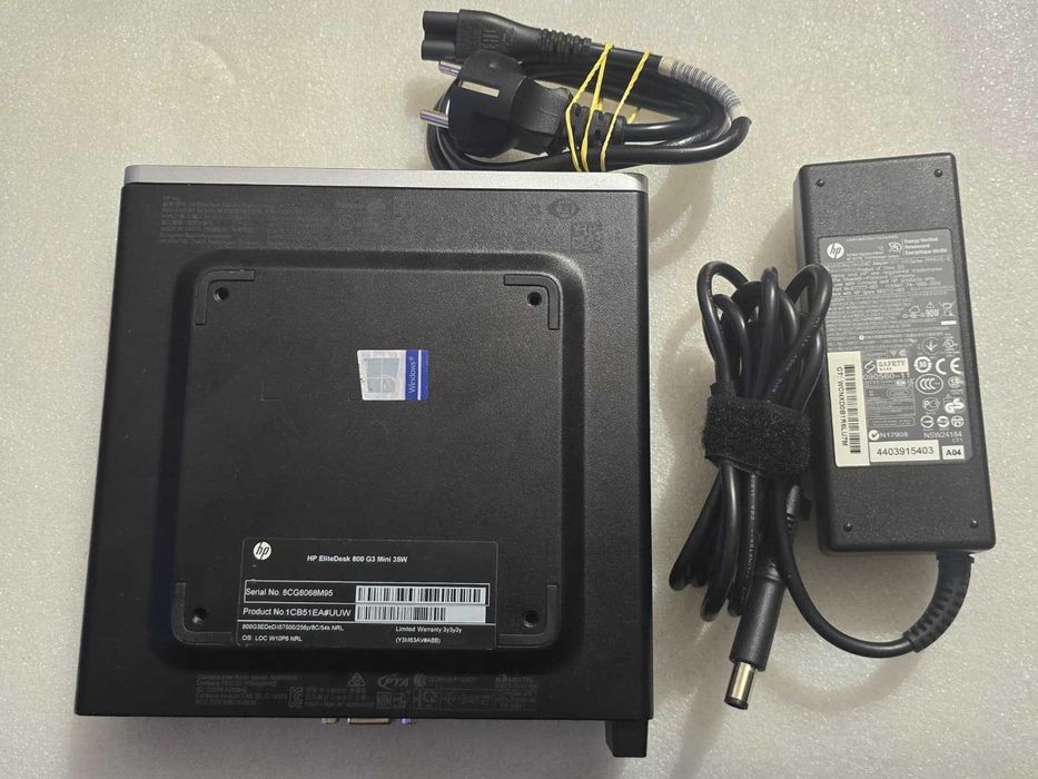 Mini PC HP EliteDesk 800 G3 i5-7500, 8GB DDR4, 480GB SSD, Intel HD 630
