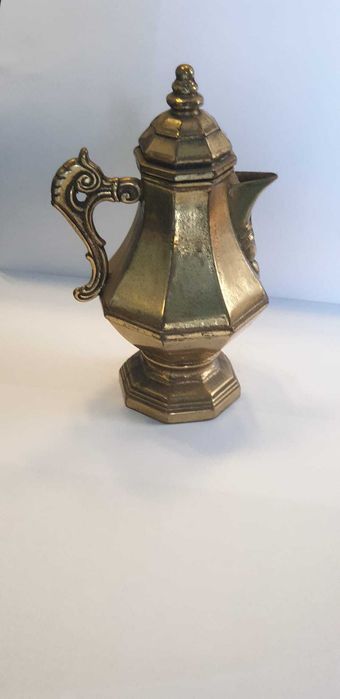 SERVICIU Set ceai/cafea cu ceainic, zaharnita, cana, tava din cupru