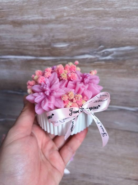 Коледни сапунени букети