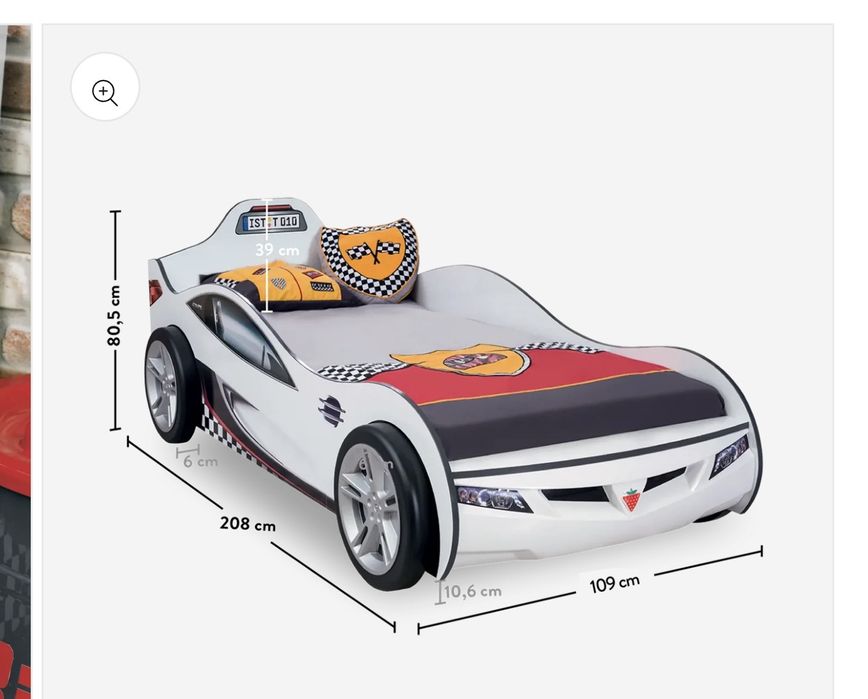 Детско легло-кола Coupe (черно) (90/190см)