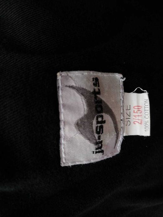 Kimono Kung Fu Negru (150cm) si Mănuși Lupta - pentru copii