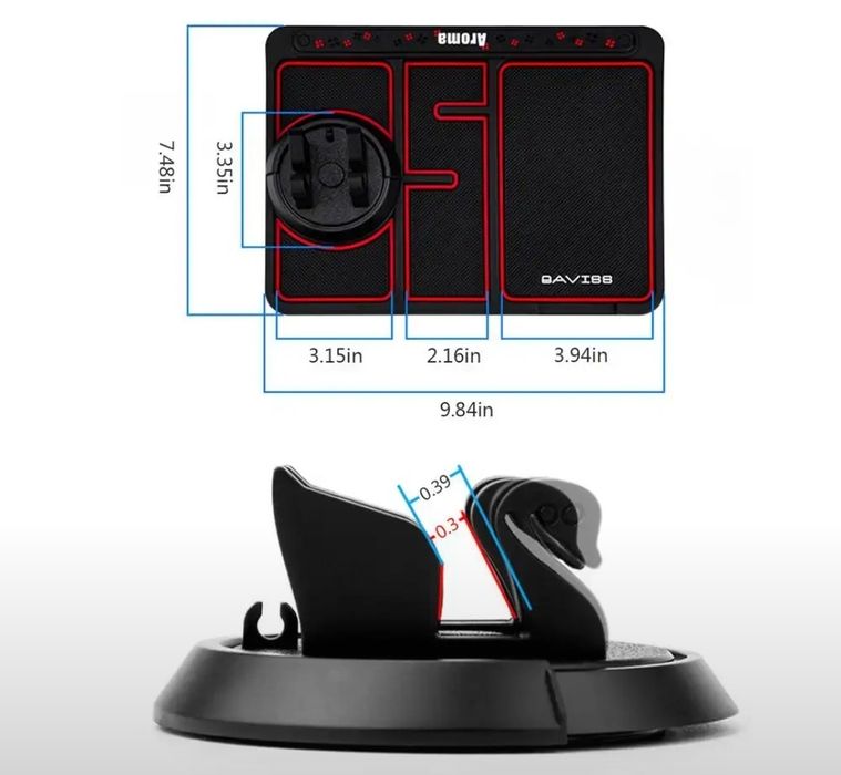 Автомобильный коврик для телефона, ключи и монеты