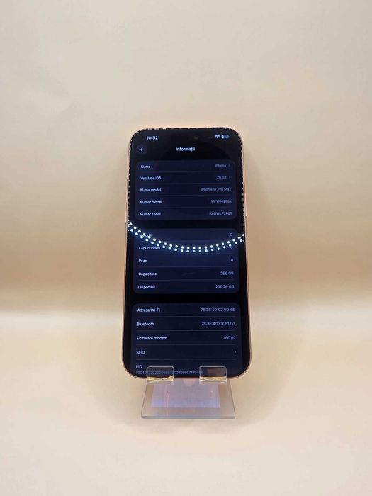 iPhone 17 Pro Max, Mem 256GB, Ram 12GB, Amanet Doamna Ghica,Cod:104257