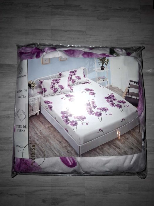 Lenjerie de pat cu elastic 160x200