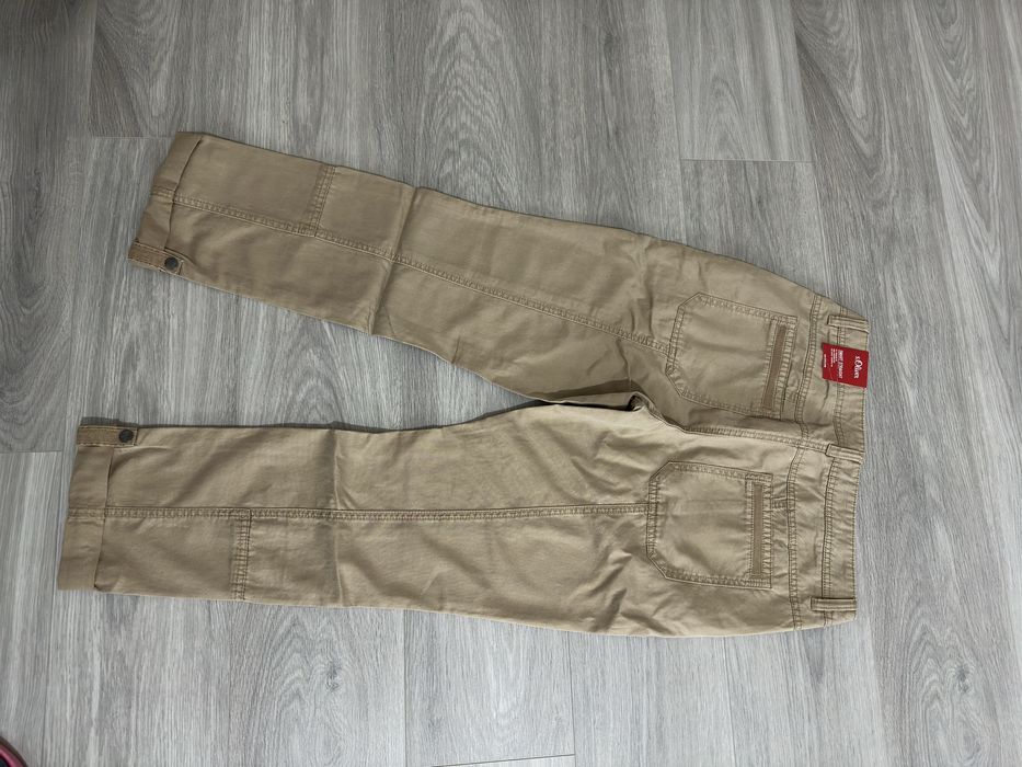 Pantaloni casual S.Oliver de dama, bumbac bej, nr.40