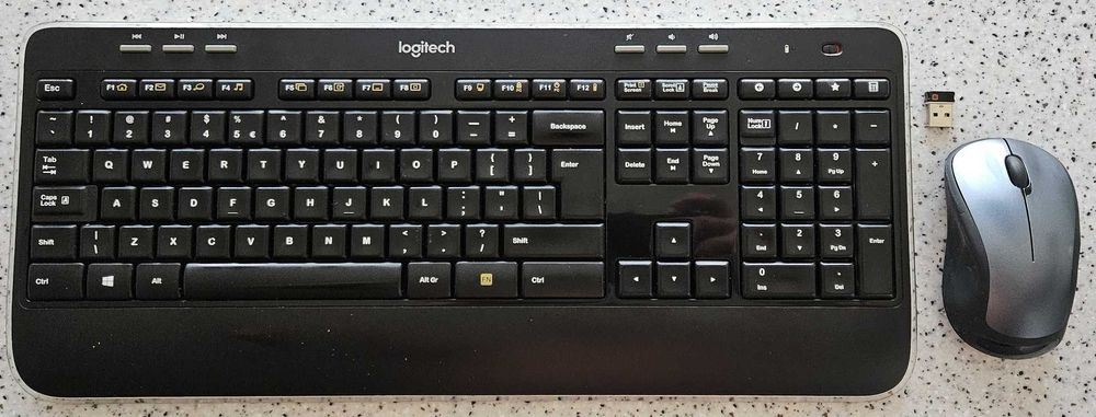 Kit tastatura media + mouse wireless Logitech MK520 + Unify