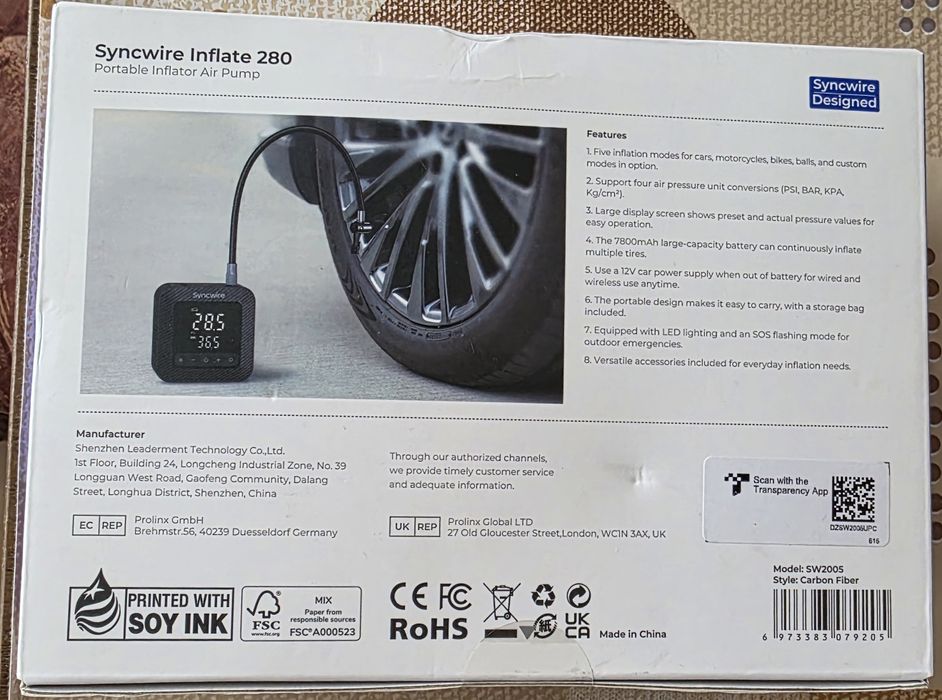 Syncwire Преносим  компресор