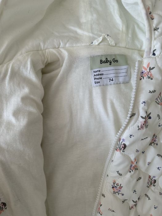Стёганый комбинезон Baby Go для девочки демисезон