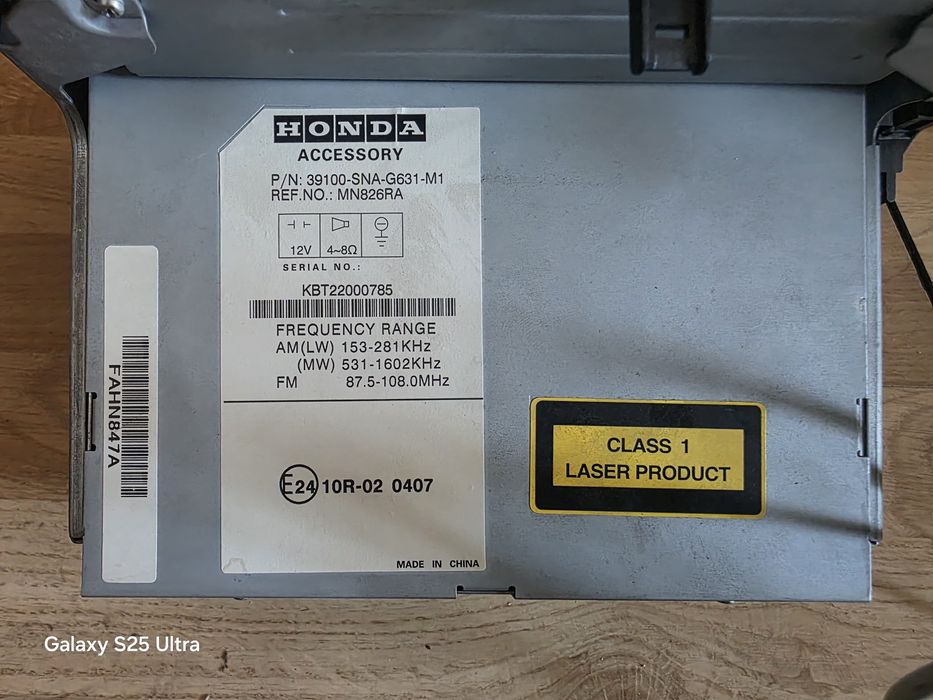 Radio CD Player Honda Civic